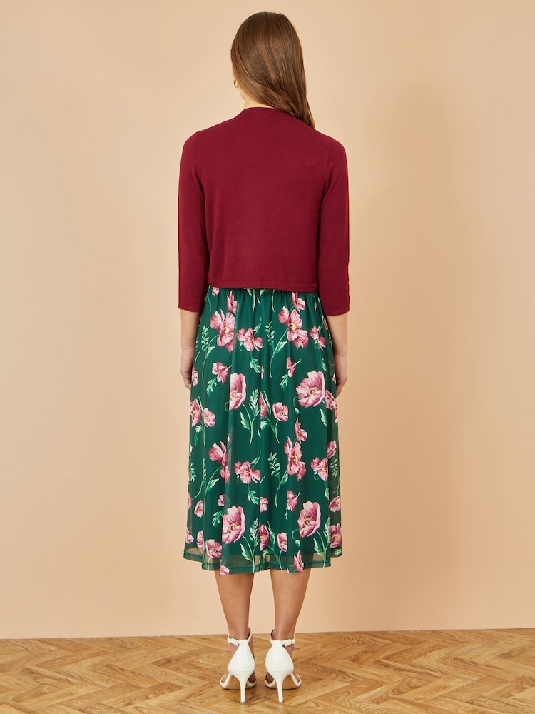 Yumi Red Knitted Cardigan - Image 3 of 3 Yumi Red Knitted Cardigan - Image 3 of 3