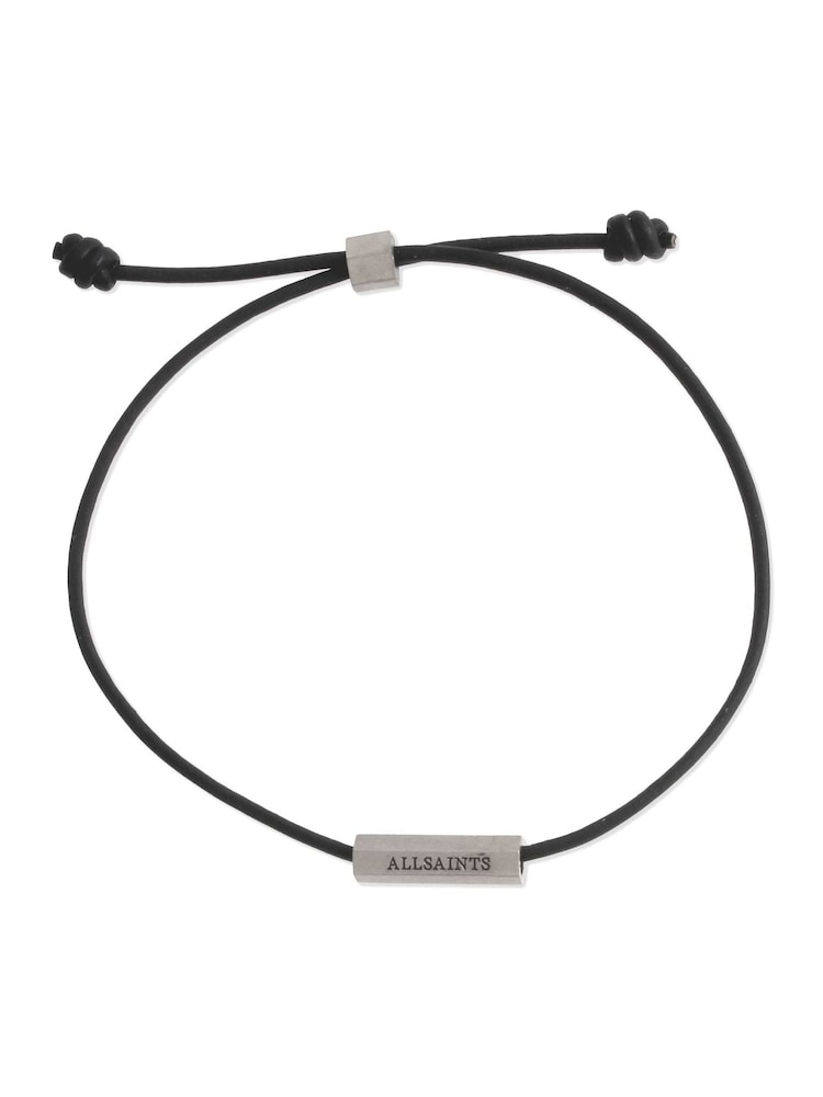 AllSaints Silver Tone Hexagon Bar Friendship Bracelet - Image 1 of 6 AllSaints Silver Tone Hexagon Bar Friendship Bracelet - Image 1 of 6