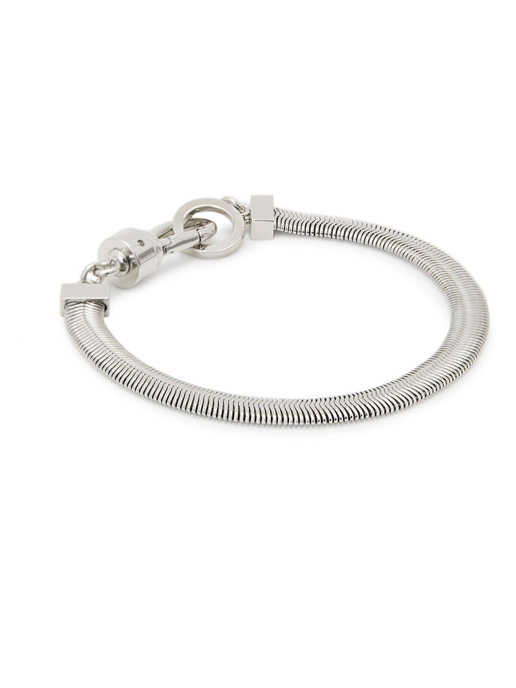 AllSaints Silver Tone Snake Chain Bracelet - Image 1 of 5