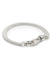 AllSaints Silver Tone Snake Chain Bracelet - Image 2 of 5