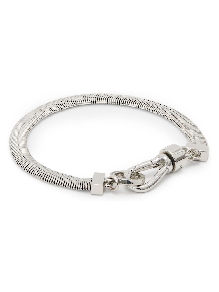 AllSaints Silver Tone Snake Chain Bracelet - Image 2 of 5