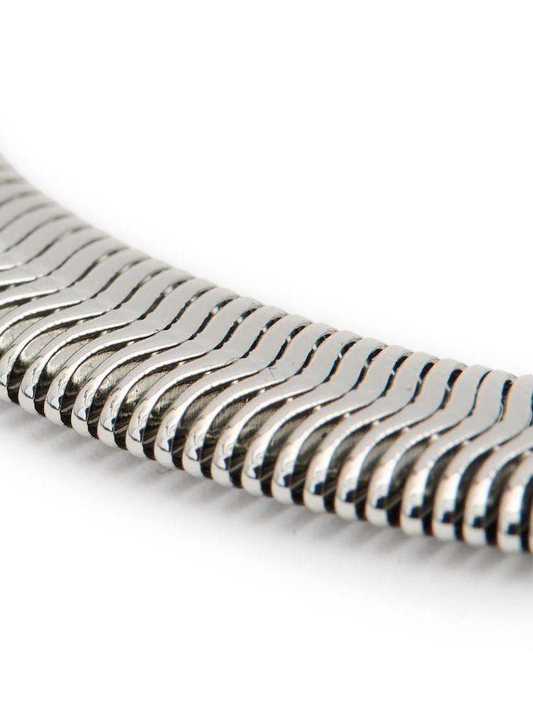 AllSaints Silver Tone Snake Chain Bracelet - Image 5 of 5