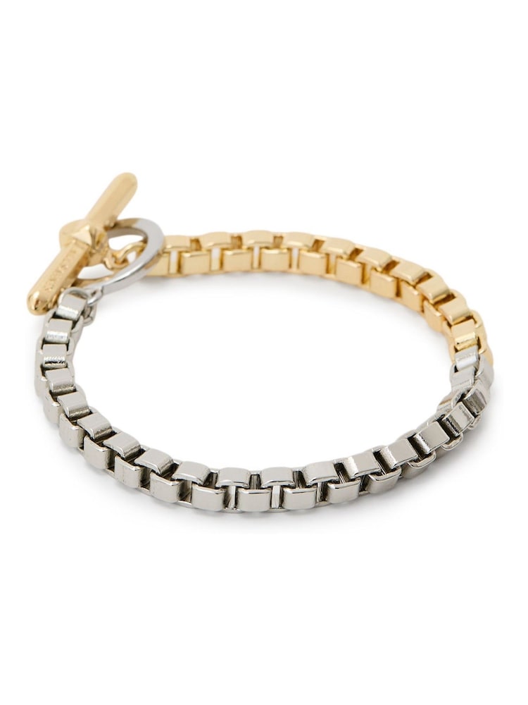 AllSaints Gold Tone Box Chain Link Bracelet - Image 2 of 4