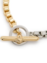 AllSaints Gold Tone Box Chain Link Bracelet - Image 3 of 4