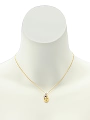 AllSaints Gold Tone Cross Duo Pendant Necklace - Image 4 of 4