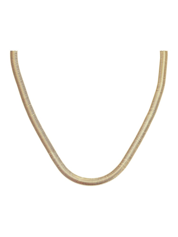 AllSaints Gold Tone Snake Chain Collar Necklace - Image 2 of 4
