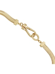 AllSaints Gold Tone Snake Chain Collar Necklace - Image 3 of 4