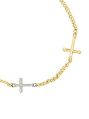 AllSaints Gold Tone Cross Chain Link Bracelet - Image 3 of 3