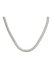 AllSaints Silver Tone Snake Chain Collar Necklace - Image 2 of 4