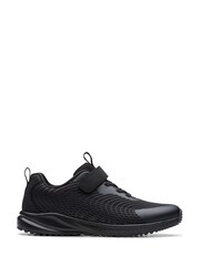 Clarks Black Deyes Dash Youth Trainers - Image 1 of 6