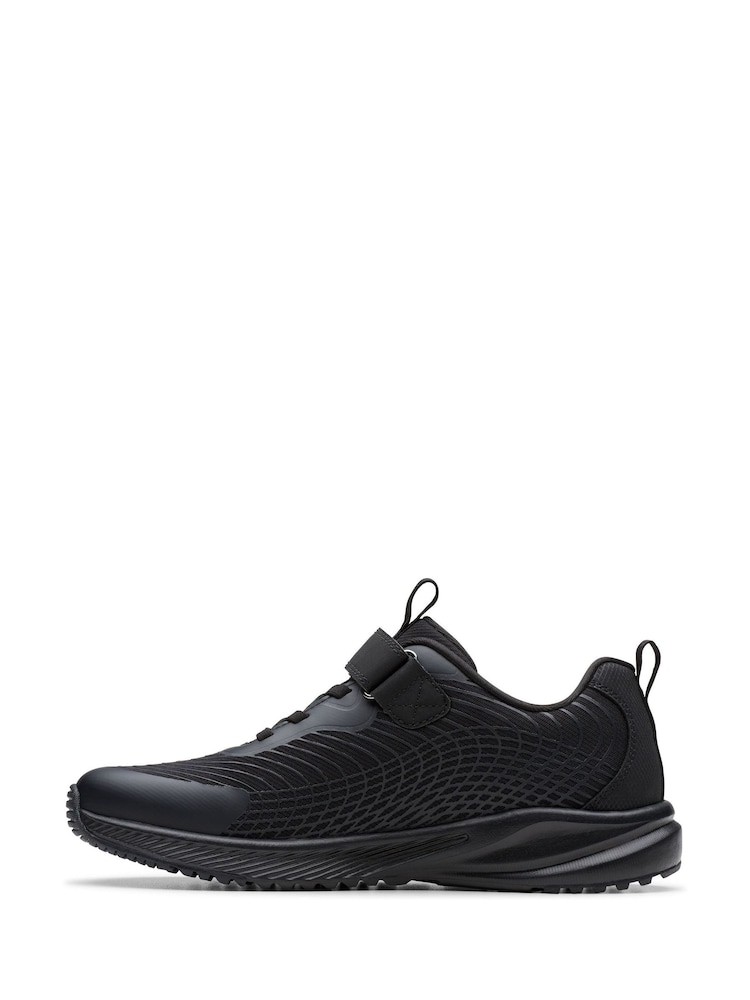 Clarks Black Deyes Dash Youth Trainers - Image 2 of 6