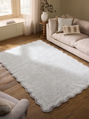 Tapis lavable doux à motif festonné - Image 1 de 5