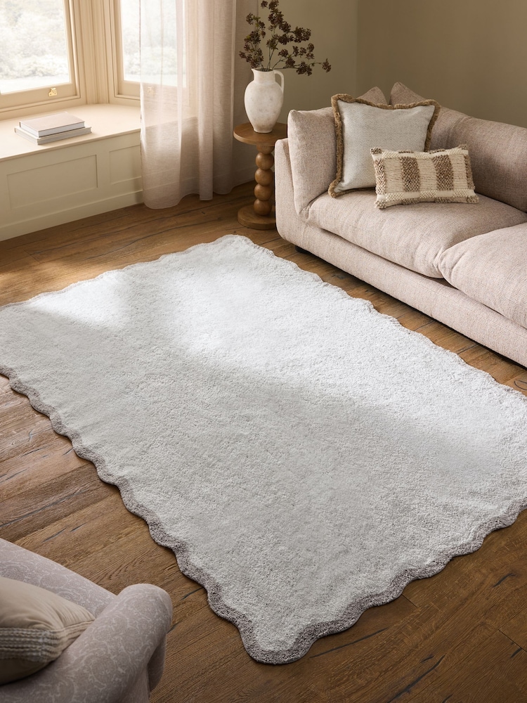 Tapis lavable doux à motif festonné - Image 1 de 5