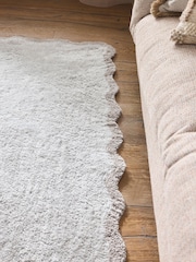 Tapis lavable doux à motif festonné - Image 2 de 5