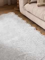 Tapis lavable doux à motif festonné - Image 3 de 5