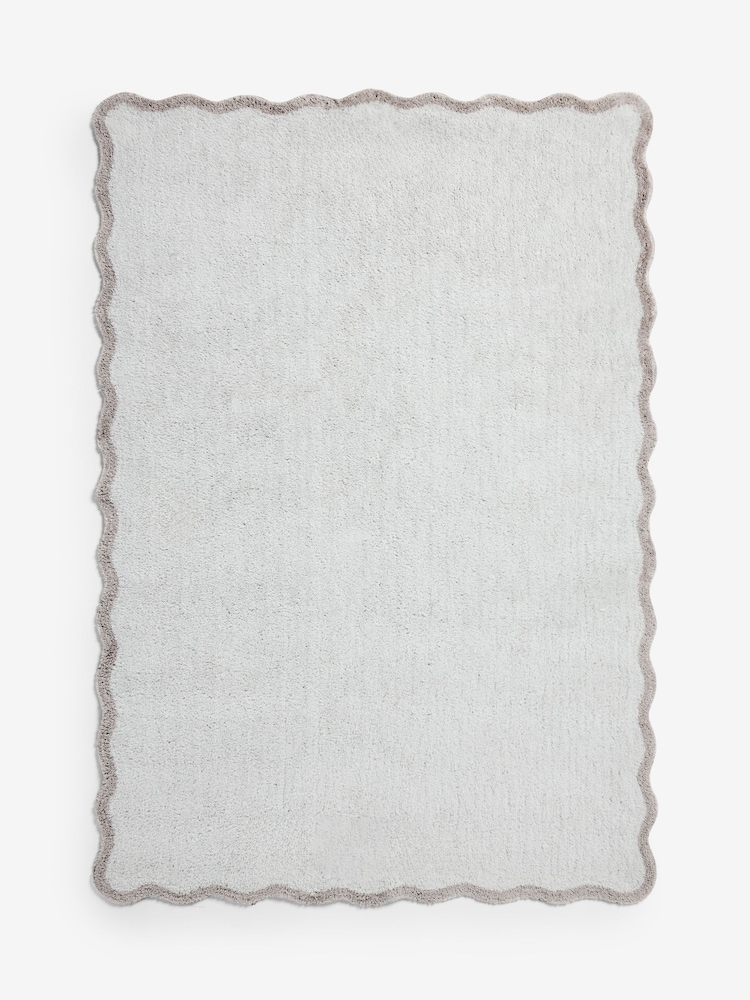 Tapis lavable doux à motif festonné - Image 5 de 5
