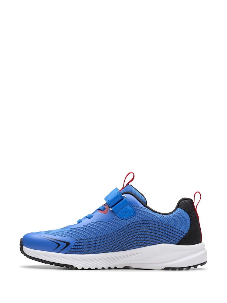Clarks Blue Deyes Dash Youth Trainers - Image 2 of 6