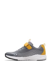 Clarks Grey Deyes Dash Kids Shoes - Image 2 of 6