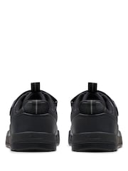 Clarks Black Laser Cross Youth Shoes - Image 4 of 6