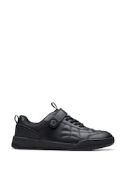Clarks Black Laser Cross Youth Shoes - Image 1 of 6