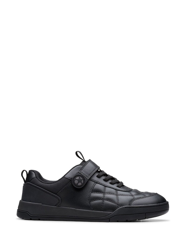 Clarks Black Laser Cross Youth Shoes - Image 1 of 6