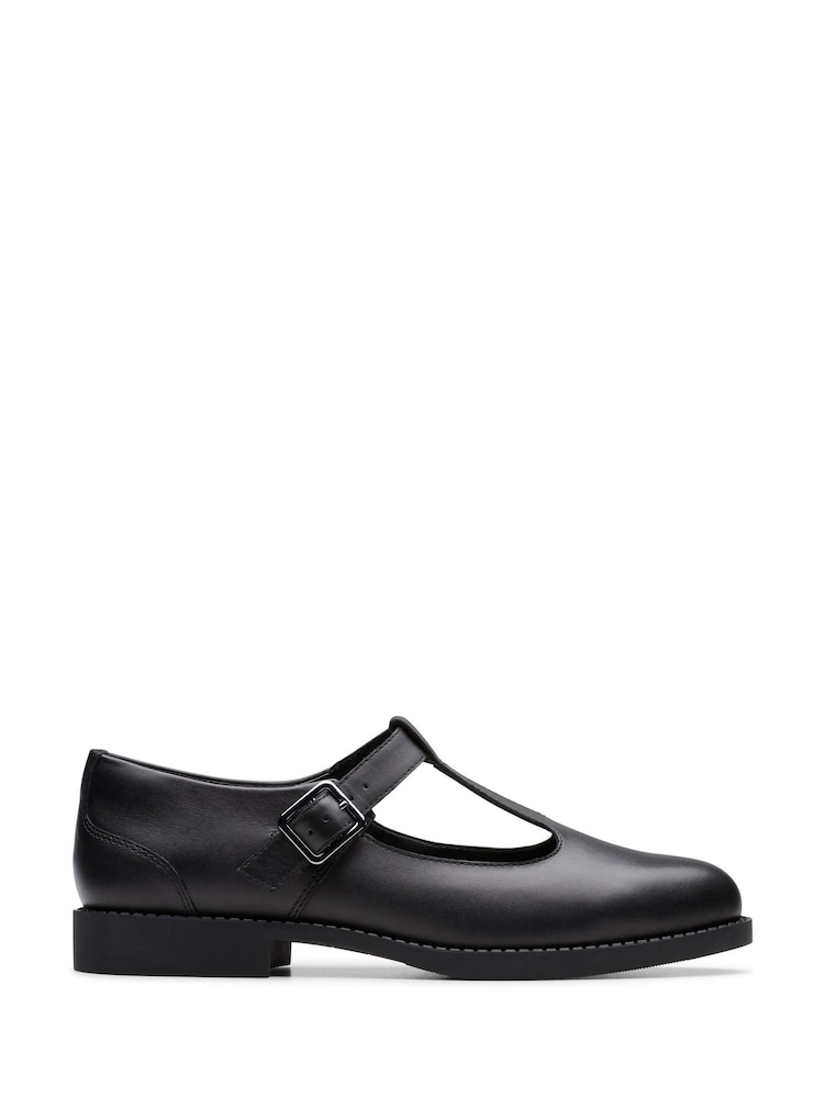 Clarks Black Tapa Hope Youth Shoes - Image 1 of 6
