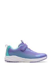 Clarks Purple Deyes Dash Kids Shoes - Image 1 of 6
