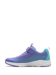 Clarks Purple Deyes Dash Kids Shoes - Image 2 of 6