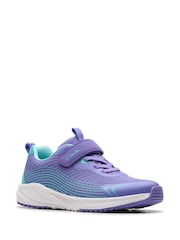 Clarks Purple Deyes Dash Kids Shoes - Image 3 of 6