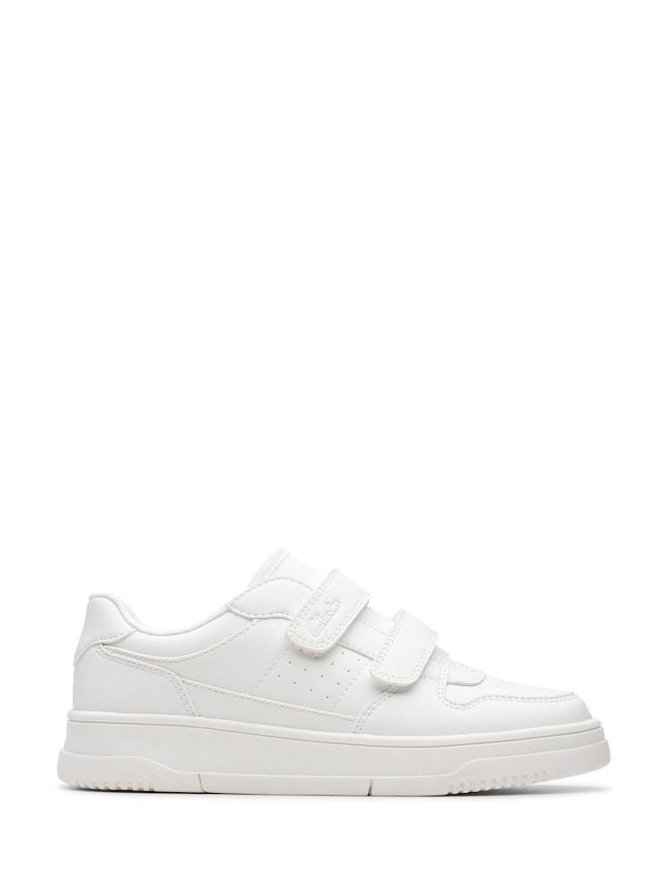 Clarks White Canyon Sky Kids Trainers - Image 1 of 6