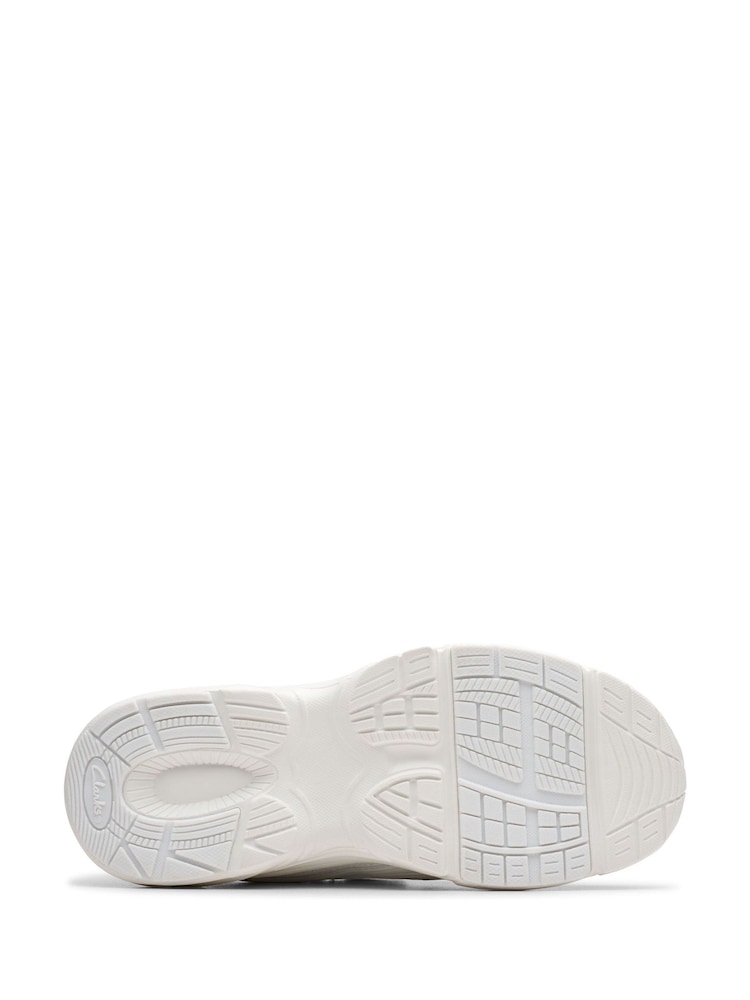 Clarks White Crafton Move Kids Shoes - Image 6 of 6