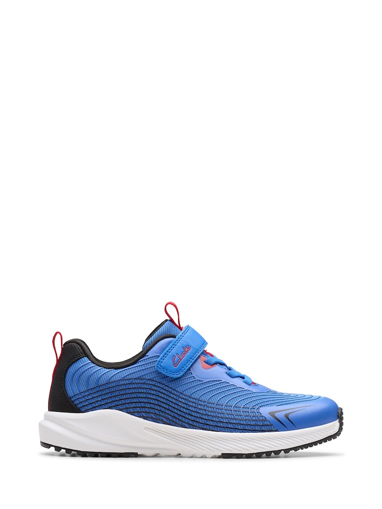Clarks Blue Deyes Dash Kids Trainers - Image 1 of 6