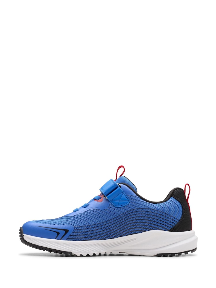 Clarks Blue Deyes Dash Kids Trainers - Image 2 of 6
