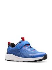 Clarks Blue Deyes Dash Kids Trainers - Image 3 of 6