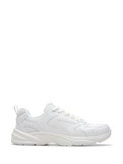 Clarks White Crafton Move Youth Shoes - Image 1 of 6