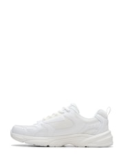 Clarks White Crafton Move Youth Shoes - Image 2 of 6