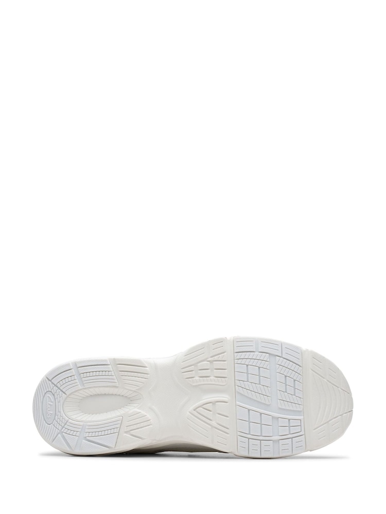 Clarks White Crafton Move Youth Shoes - Image 6 of 6