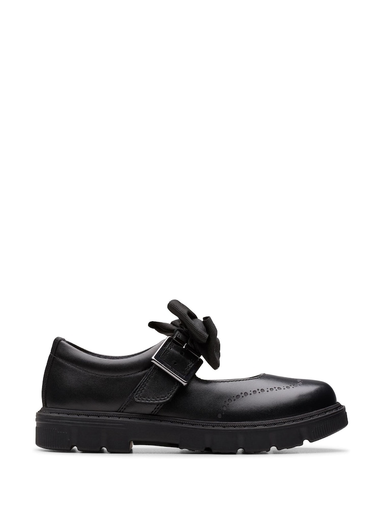 Clarks Black Lorcam Jane Kids Shoes - Image 1 of 6