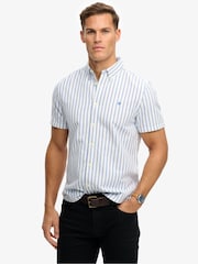 Superdry Blue Preppy Oxford Short Sleeve Shirt - Image 3 of 6