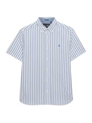 Gestreift, Strand, Blau - Superdry Preppy Oxford Kurzarmhemd - Bild 9 von 10
