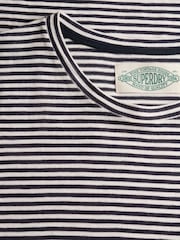 Superdry Blue Classic Essential Stripe T-Shirt - Image 7 of 7
