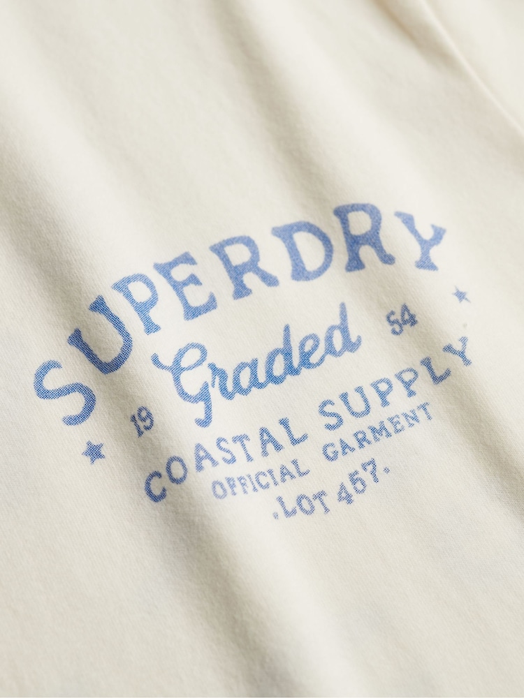 Superdry White Lo-Fi Dockside T-Shirt - Image 5 of 5
