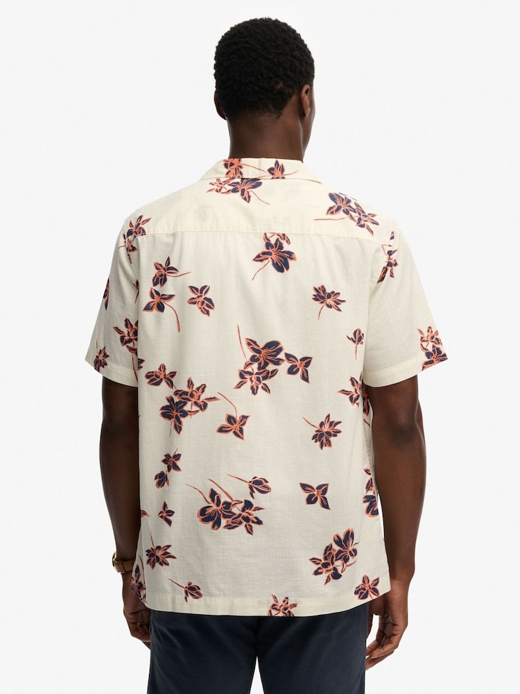 Superdry White Cabana Poolside Short Sleeve Shirt - Image 5 of 5