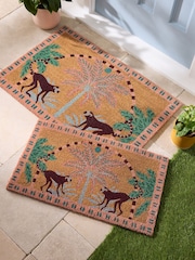 Multi Palm Tropic Coir Doormat - Image 1 of 5