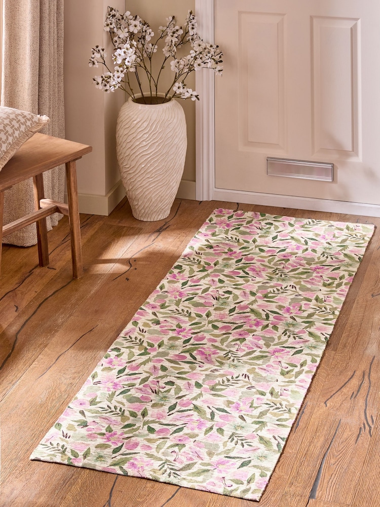 Multi Floral Chenille Runner - Image 1 of 6