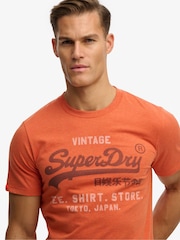 Superdry Orange Vintage Logo Heritage Relaxed T-Shirt - Image 3 of 6