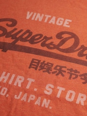 Superdry Orange Vintage Logo Heritage Relaxed T-Shirt - Image 6 of 6