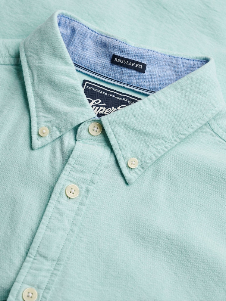 Superdry Green Preppy Oxford Long Sleeve Shirt - Image 2 of 2