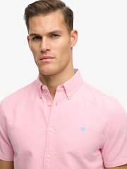 Superdry Pink Preppy Oxford Short Sleeve Shirt - Image 5 of 6