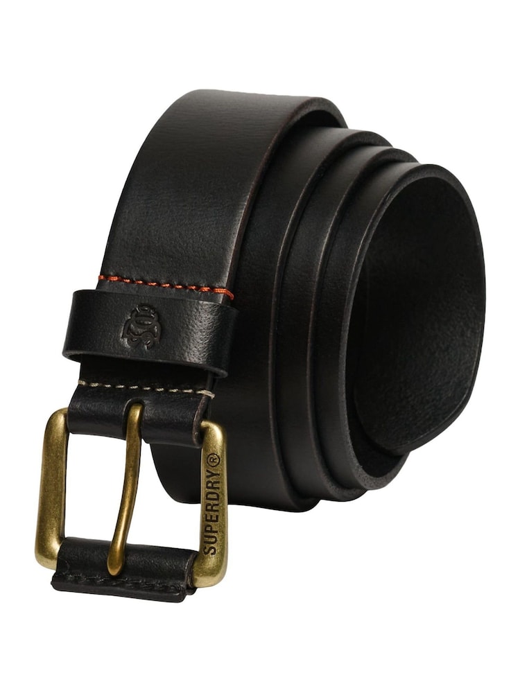 Superdry Black Classic Leather Belt - Image 5 of 5